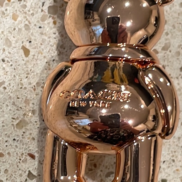 NWT Coach Signature Rose Golf Bear - Picture 8 of 14